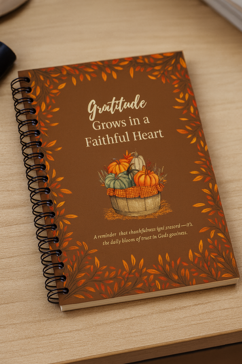 Gratitude Grows in a Faithful Heart Notebook