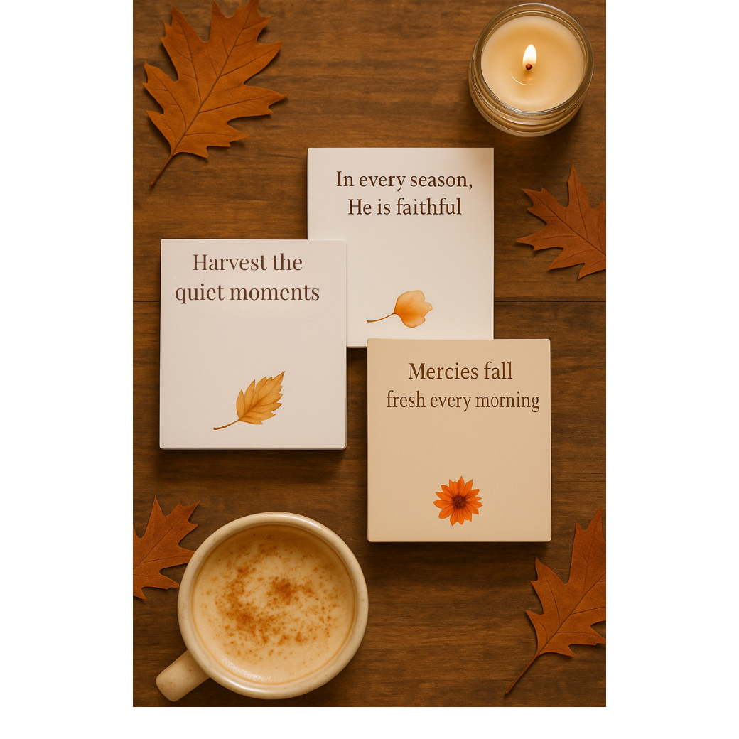 Nourished by Grace Essentials – 3-Pack Inspirational Sticky Notes for Christian Women | Scripture Affirmation Desk Accessories Branded Publishing Co.