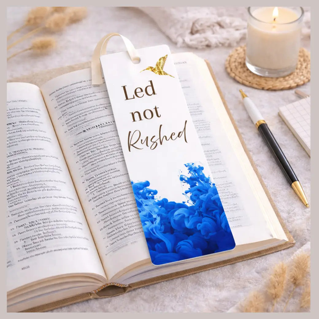 Led Not Rushed Christian Bookmark - Still Waters Collection Branded Publishing Co.