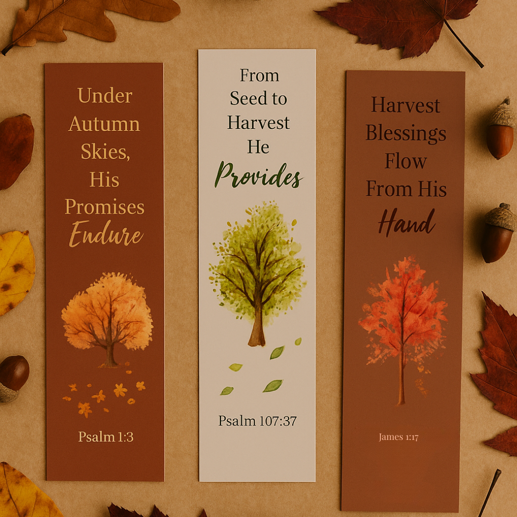 Seeds & Promises – Autumn Harvest Bookmark Set