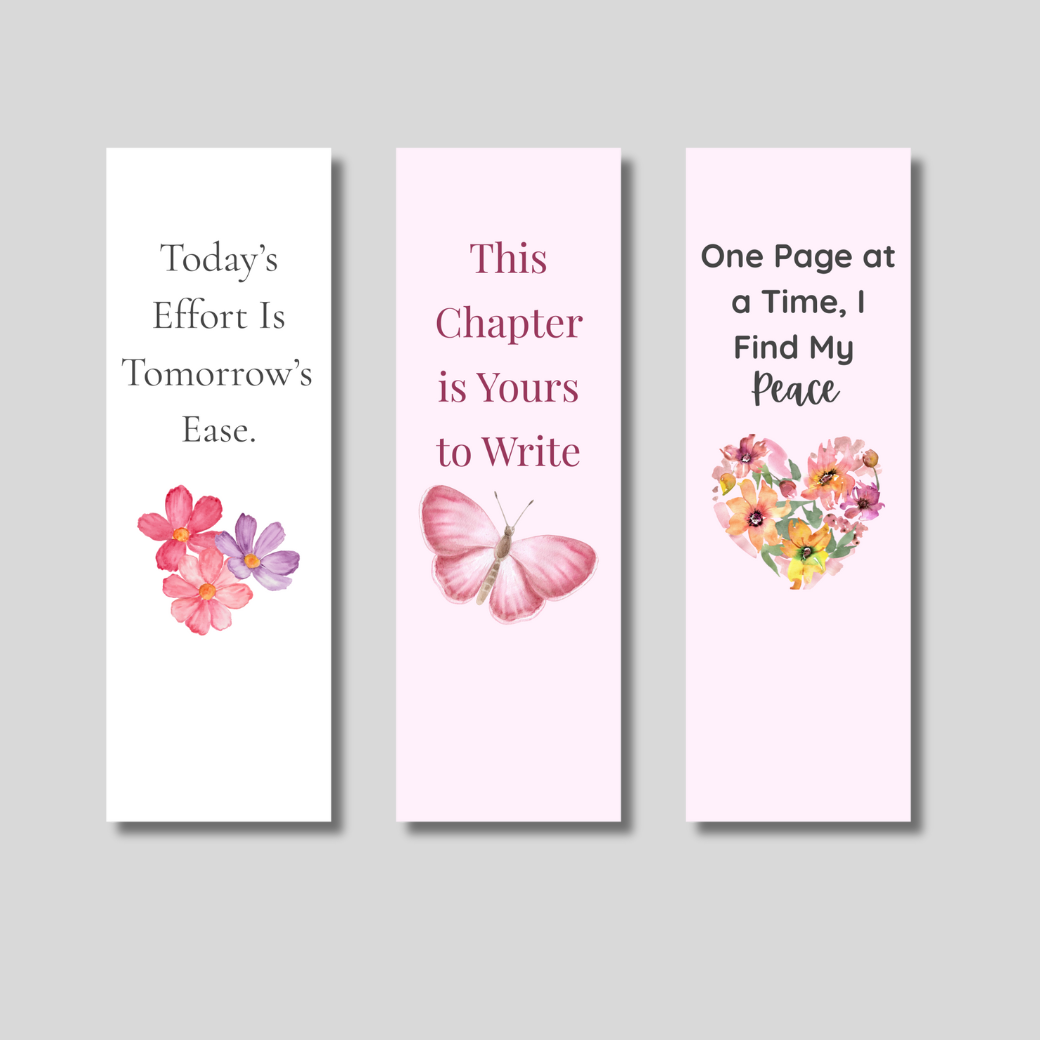 Encouragement & Growth Bookmark Set – 3-Pack Motivational Bookmarks for Journaling, Wellness, and Self-Care Branded Publishing Co.