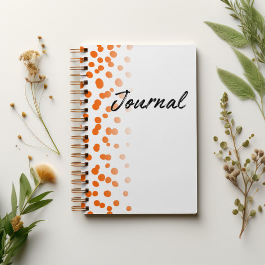 Orange Polka Dot Daily Journal