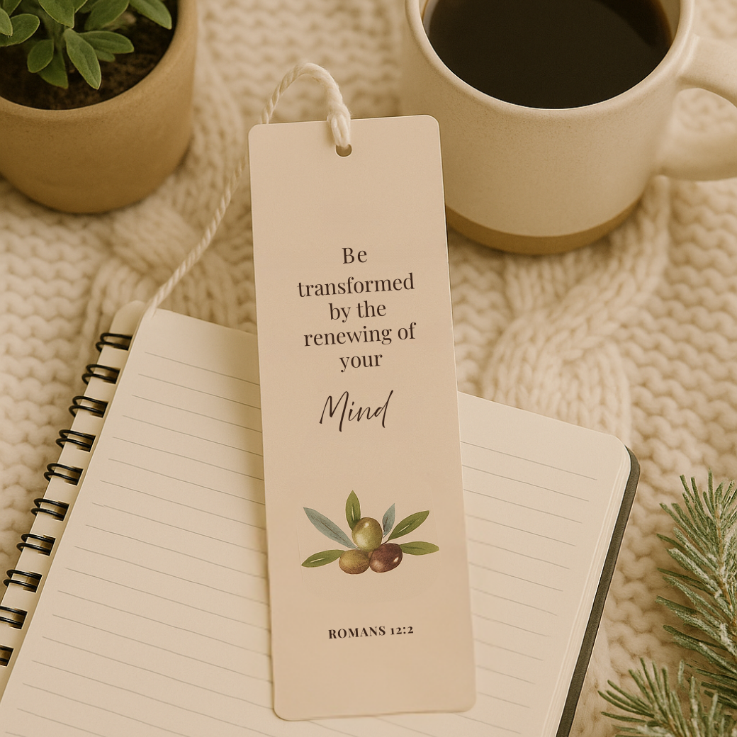 Reset My Mind Bookmark –  Scripture Bookmark for Bible Study & Prayer Journaling