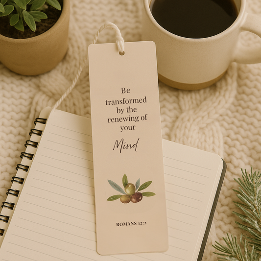 Reset My Mind Bookmark –  Scripture Bookmark for Bible Study & Prayer Journaling