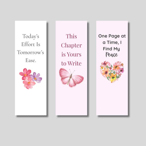 Encouragement & Growth Bookmark Set – 3-Pack Motivational Bookmarks for Journaling, Wellness, and Self-Care Branded Publishing Co.