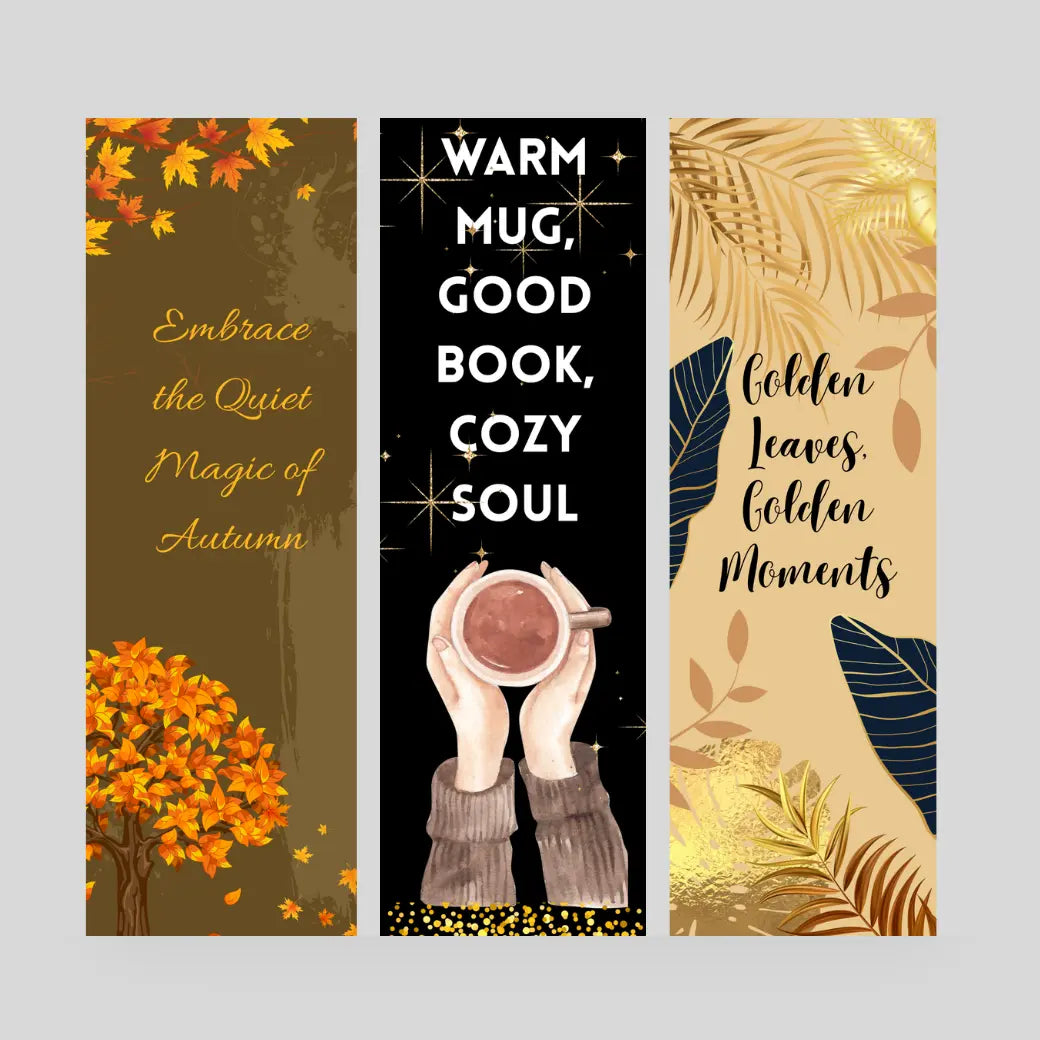 Fall Warmth Bookmark Set – Cozy Autumn 3-Pack for Book Lovers & Seasonal Gifting Branded Publishing Co.