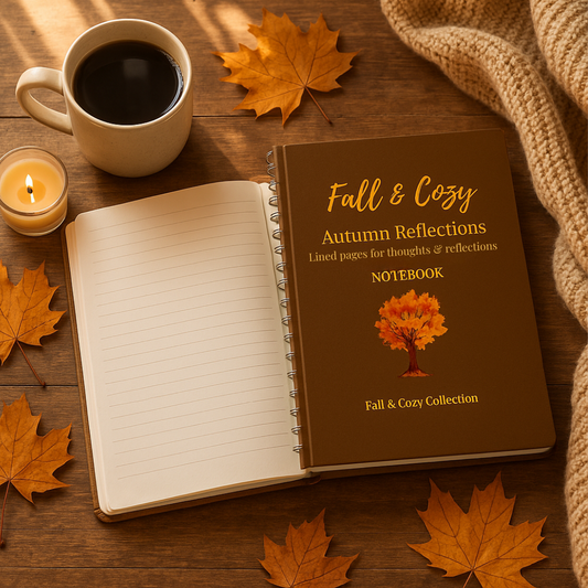 Autumn Leaves Notebook – Cozy Fall Notebook with Seasonal Tree & Falling Leaf Design Branded Publishing Co.