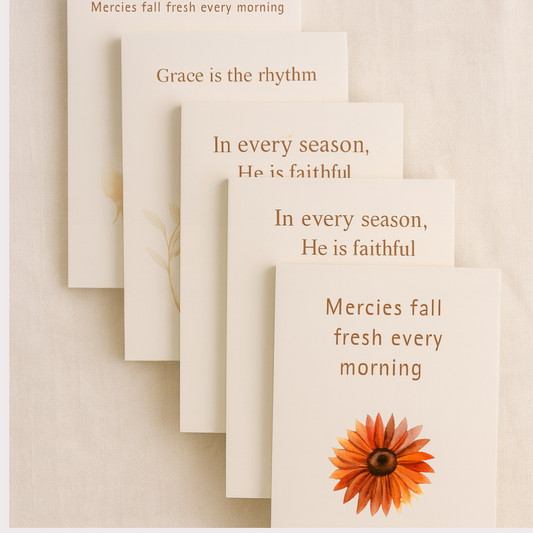 Fall Grace Bundle – 6-Piece Faith-Based Notepad Set | Autumn Christian Stationery Gift Branded Publishing Co.
