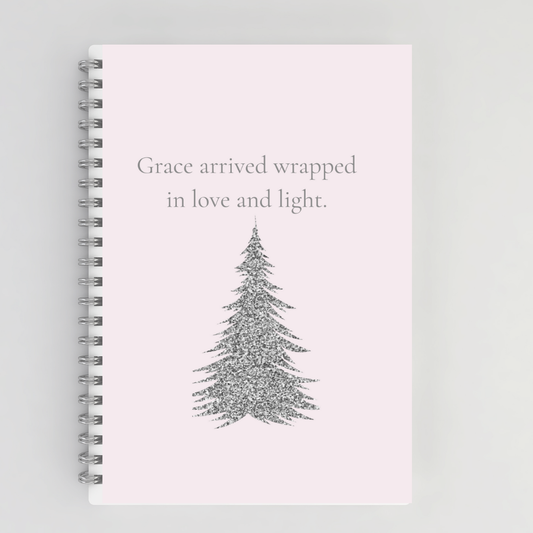 Pinkmas Luxury Notebook – Grace Arrived Wrapped in Love & Light Branded Publishing Co.