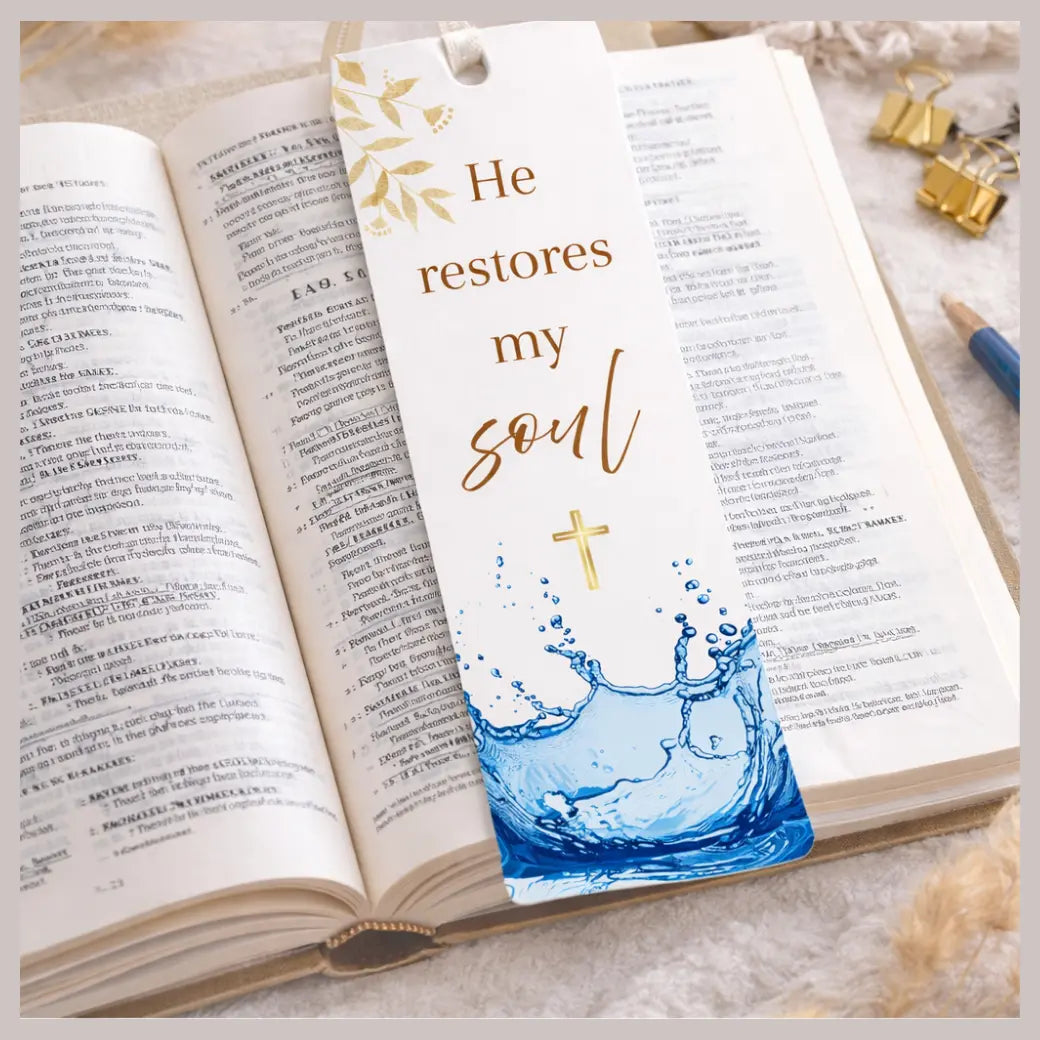 He Restores My Soul Bookmark - Still Waters Collection Branded Publishing Co.