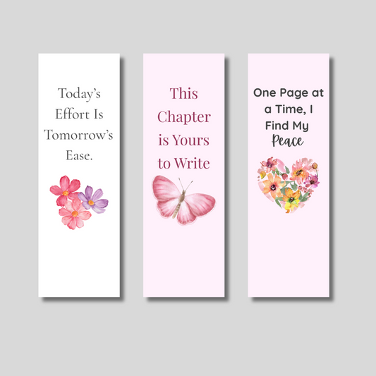 Encouragement & Growth Bookmark Set – 3-Pack Motivational Bookmarks for Journaling, Wellness, and Self-Care Branded Publishing Co.